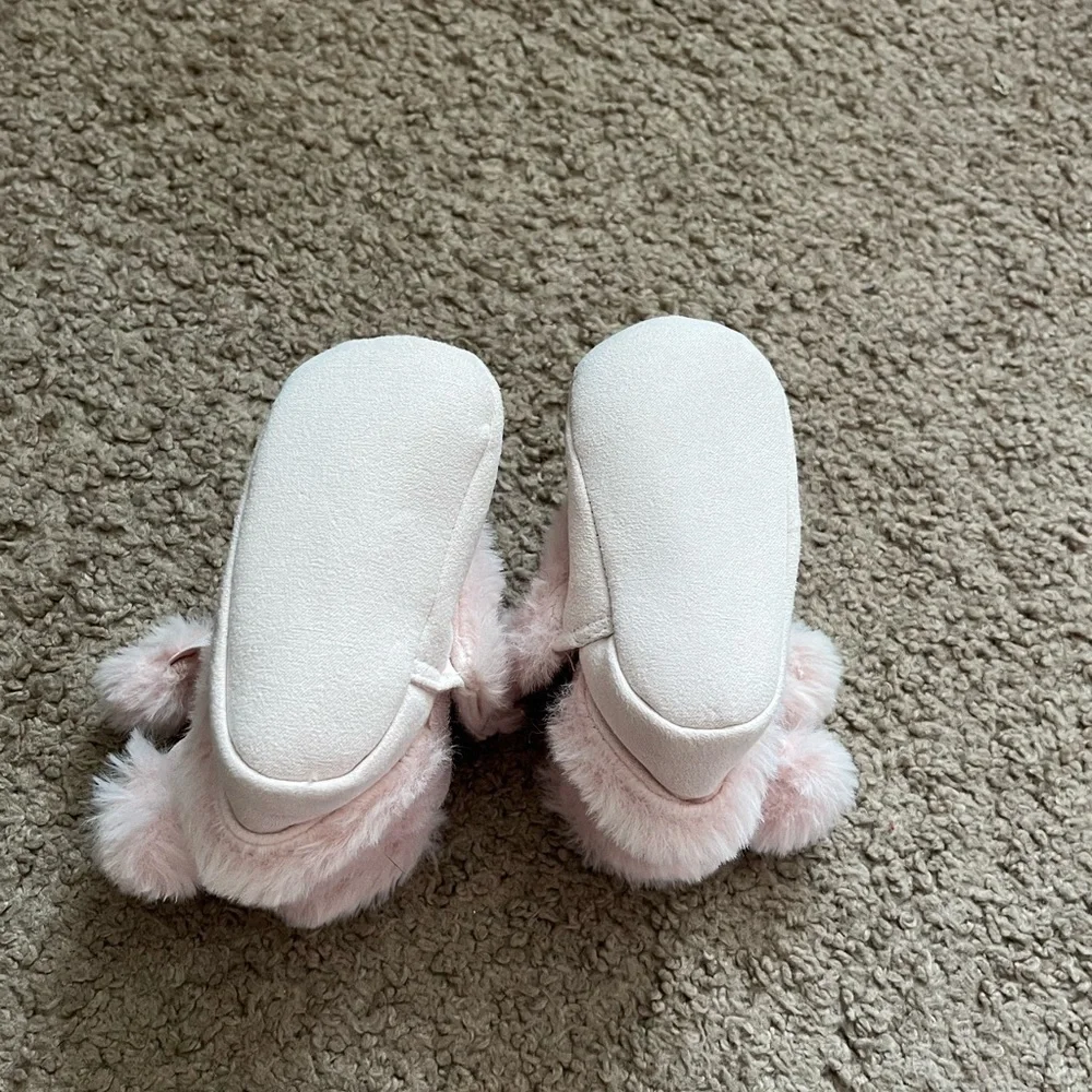 Stepping Stones Fuzzy Pink Booties